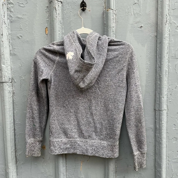 Roots Zip Front  Salt & Pepper Hoodie, size 10 - Picture 2 of 7